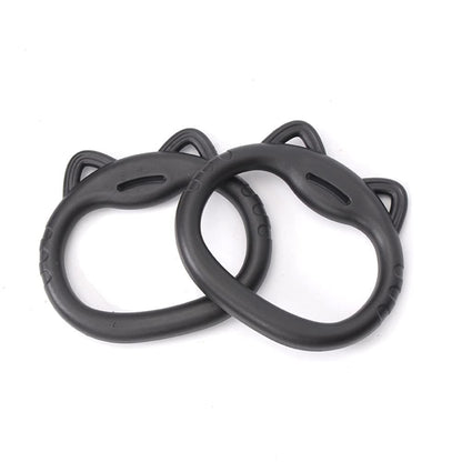 JIANWEI Gymnastics Rings Set for Kids, Professional Children Trapeze Bar Pull Up Rings with Straps Kids Playground Home Exercise Gym Rings with Drawstring Bag for Children Exercise