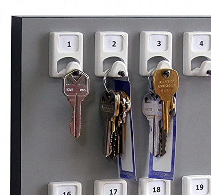 KEYSTAND # 30PGS with 30 Numbered Hooks for Real Estate Offices & Rentals (30 Sets of Tag & Ring Included)