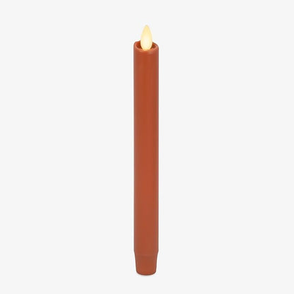 Luminara - Flameless Battery Operated Taper Candle - Adobe Smooth - Pack of 1-1x9.5 - LED Flickering Flame - Realistic Safe for Home Kids and Pets