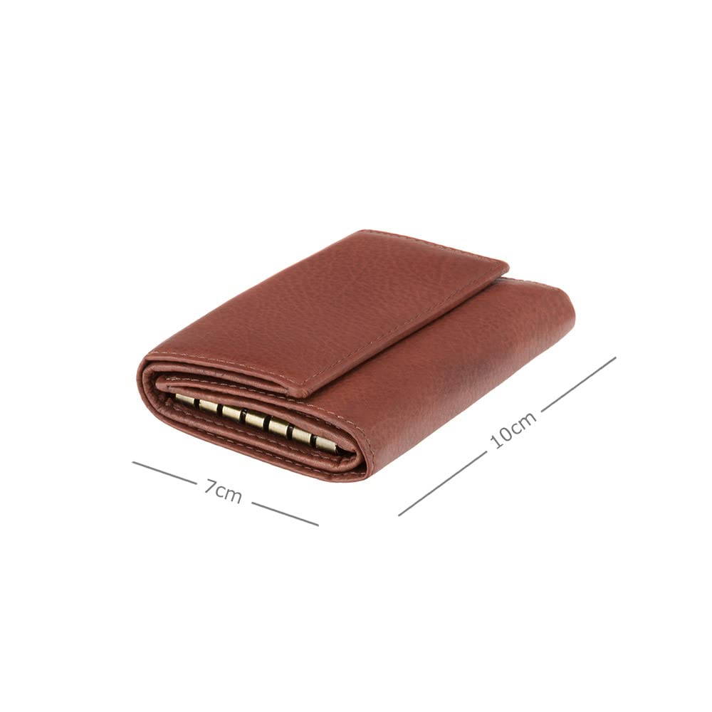Visconti 1178 Genuine Leather Mens Slim Key Case Wallet/Key Chain Wallet/Key Holder Wallet (Black)