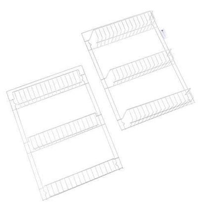 Over the Door Organizer - 6-Tier Adjustable Pantry Shelves and Rack for Kitchen Organization - Organization and Storage by Lavish Home (White)