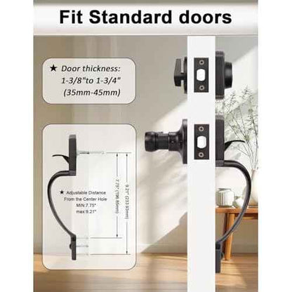 Camelot Front Door Handle and Deadbolt Set, Front Door Lock Set, Oil-Rubbed Bronze Finish, Upgated Entry Door Handle with Accent Wave Door Lever with Reversible Handle Lever, 1 Pack