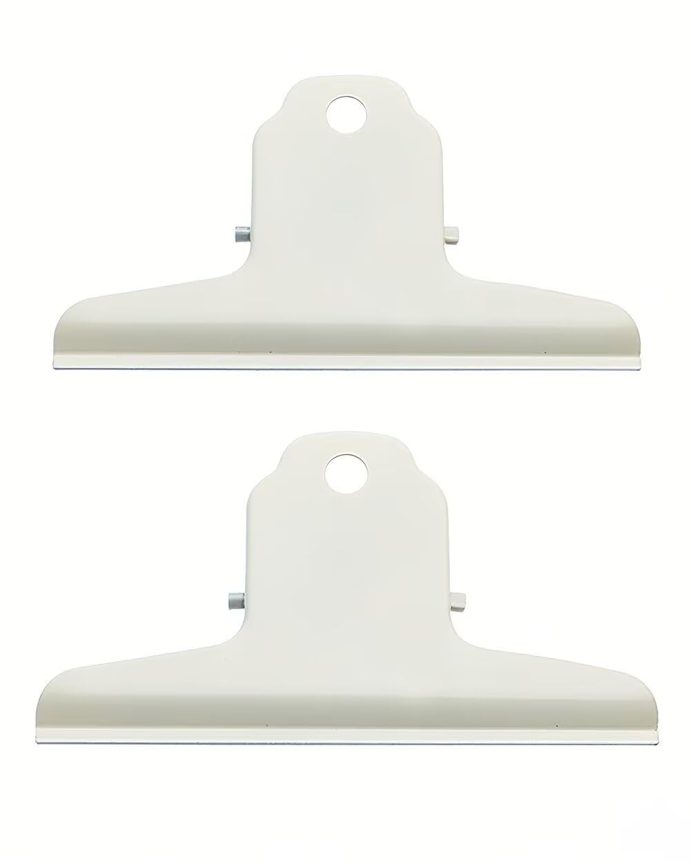 2PCS Extra Large Binder Clips Metal Bulldog Clips Large Paper Clamps Holder Chip Clips for Home School Office Drawing Bag White 4inch