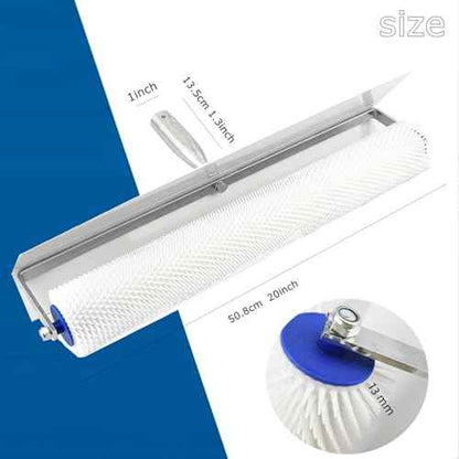 Self-Levelling Cement Tool Kit,Spike Roller for Self Leveling Cement,Epoxy Floor Tools,Roller Brush,Floor Construction Roller Spiked Shoes,Stainless Steel Scraper Self-Leveling Rake