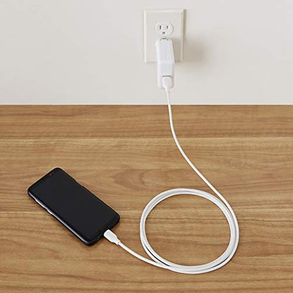 Amazon Basics 2-Pack USB-C to USB-A 2.0 Fast Charger Cable, 480Mbps Speed, USB-IF Certified, for Apple iPhone 16/15, iPad, Samsung Galaxy, Tablets, Laptops, 1.8 m, Black