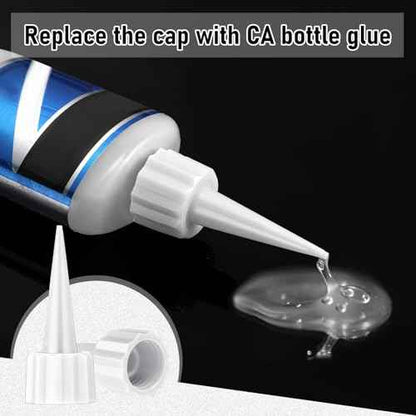 Loopeer 24 Pcs 312 Extra Tips for Ca Glue Snip Tip Applicator Tips Cap Plastic Glue Micro-Tips Extender Precision Applicator for Ca Bottle Adhesive Tubes Dispensing DIY Crafts(White)