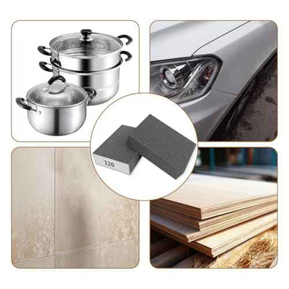 8 Pcs Wet Dry Sanding Sponges, 120 Grit Hand Sandpaper Brick, Sanding Blocks for Drywall Metal Wood Furniture