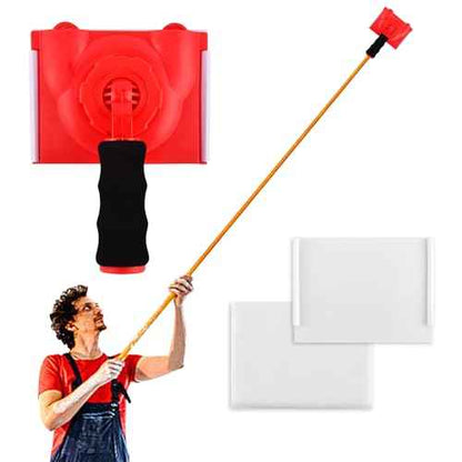 Paint Edger Trimmer with 2 Replacement Pads, Edge Painting Tool for Walls, Ceilings, Corners & Trims Applicator, Edge Trimmer Tool