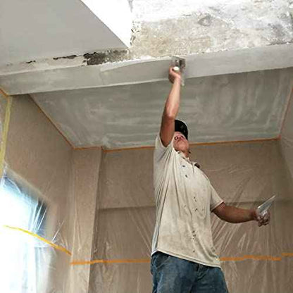 LLPT Tape and Drape 25.6¡±(Unfolded) x 66 Ft Each 2 Pack Pre-Taped Masking Film 0.27 Mil Painters Plastic Drop Cloth for Auto Wall Furniture Painting Protection (MFT652)