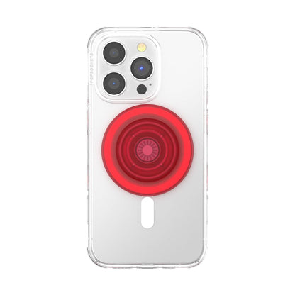 PopSockets Phone Grip for MagSafe with Kickstand, Magnetic Stand, Swappable Top, Secure Hold for iPhone MagSafe Cases, Phone & Tablet Grip - Clear