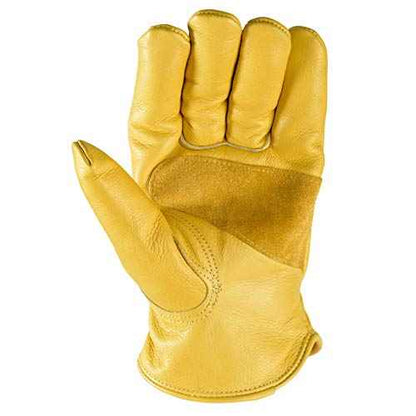 Wells Lamont Men's Winter Leather Work Gloves, 100-gram Thinsulate, Cowhide, Lined Leather, Large 1108L, Yellow