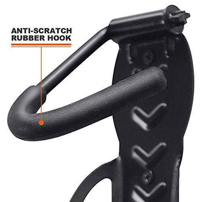 Wallmaster Bike Storage Rack for Garage, Wall Mount Bicycles Hanger, 4-Pack Bike Storage System Vertical Bike Hooks
