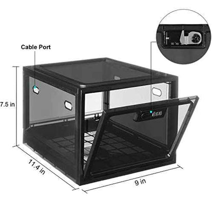 Lalifebuss Medicine Lock Box, Medication Lockable Container for Refrigerator Food Safe Locking Box Tablet Phone Locked Box for Kitchen Home School and Office Safety