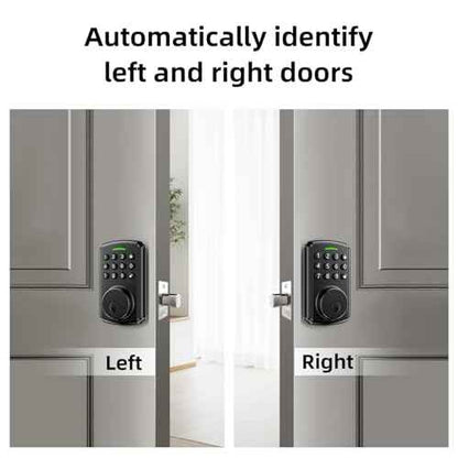 Deadbolt Smart Lock for Front Door, Keyless Entry Door Lock, Bulit-in Wi-Fi with App Remote Control, No Bridge Required, IP65 Waterproof