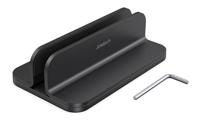 JOKItech Aluminum Laptop Vertical Stand Organizer, Sturdy Laptop Computer Holder Desktop Stand Compatible with New Retina Apple MacBook Pro/Air, Mac mini and iPad Pro - Black