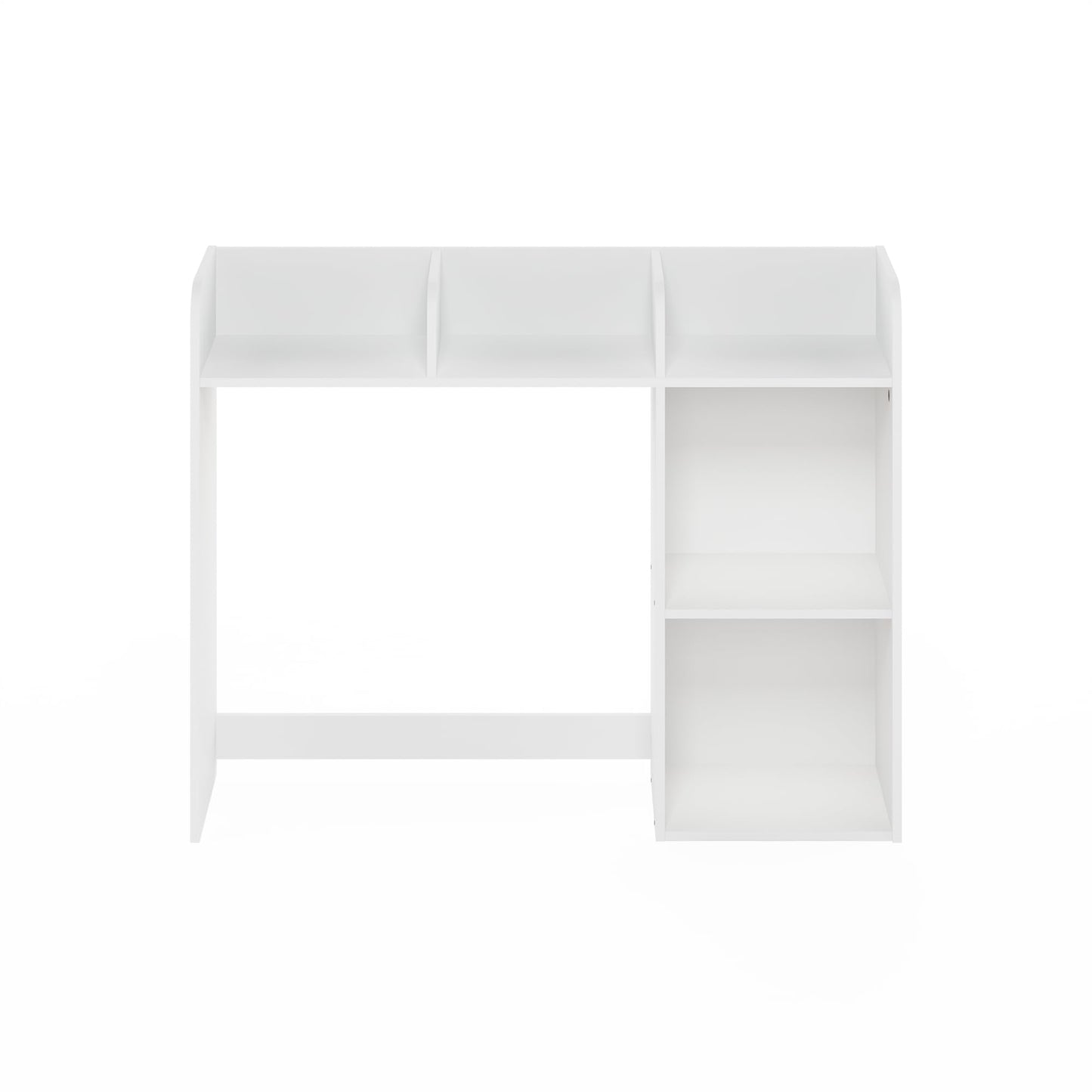 Furinno Classic Desk Shelf, 5-Shelf Desktop Hutch, Book Shelf, 3-Tier Desk Organzier, for Office Supplies, Office Desk Accessories, for Home Office, College, Dorm, White