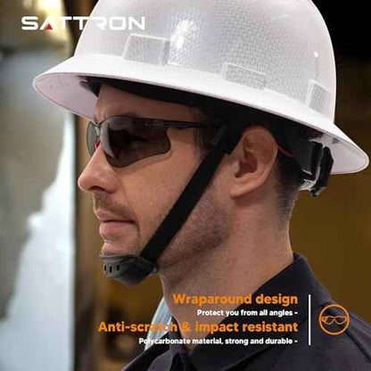 Safety Glasses Tinted 12 Pack, Protective Eyewear for Men Women UV Protection ANSI Z87.1, Safety Sunglasses Bulk Scratch Impact Resistant Eye Protection with Nose Pads for Construction Work Smoke