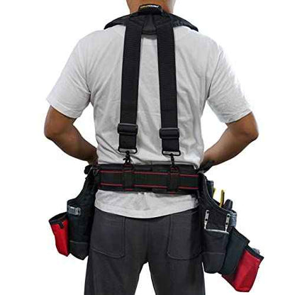 MELOTOUGH Padded Tool Belt with D ring for men construction Strong Durable Double Metal Roller Buckle,adjustable waist 44'-53'thick confortable foam padding (XXL)