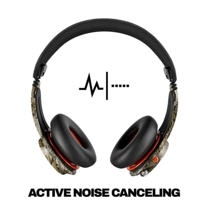 Skullcandy Icon ANC Wireless On-Ear Bluetooth Headphones, Active Noise Cancelling, 60 Hours Battery, Sweat Water Resistant, Foldable Durable Travel Ready, Microphone for iPhone Android - Realtree APX