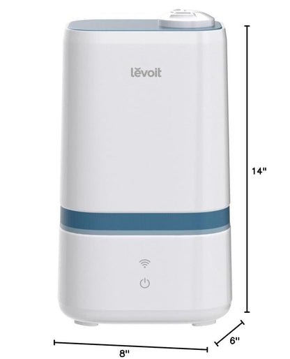 LEVOIT 4L Humidifiers for Bedroom Large Room & Essential Oil Diffuser, Quiet Cool Mist for Home, Baby and Plants, Last up to 40Hours, Dual 360° Rotation Nozzles, Handle Design, Auto Shut Off, Blue