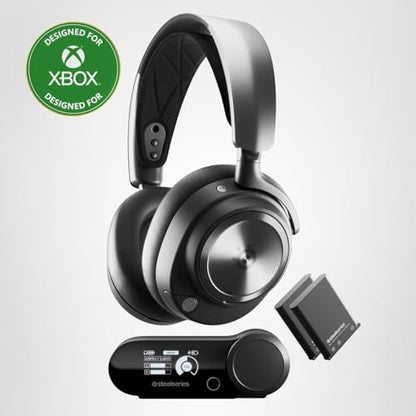 SteelSeries Arctis Nova Pro Wireless Xbox Multi-System Gaming Headset - Premium Hi-Fi Drivers - Active Noise Cancellation Infinity Power System - Stealth Mic - Xbox, PC, PS5, PS4, Switch, Mobile