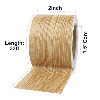 BOMEI PACK Wood Grain Repair Tape,Self Adhesive Repair Patch for Furniture, Floors, Cabinets, Windows, Doors, RV, Home Decor and DIY Projects (1, Coffee Oak, 2inch X 33ft)