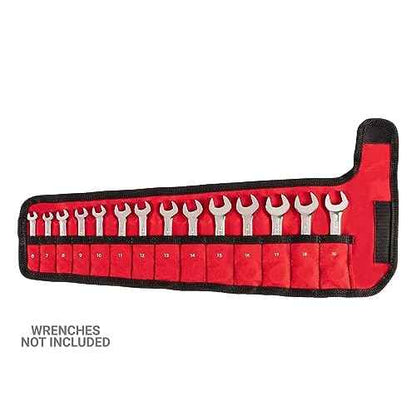 TEKTON 14-Tool Stubby Combination Wrench Pouch (6-19 mm) | OTP21206 | Made in USA