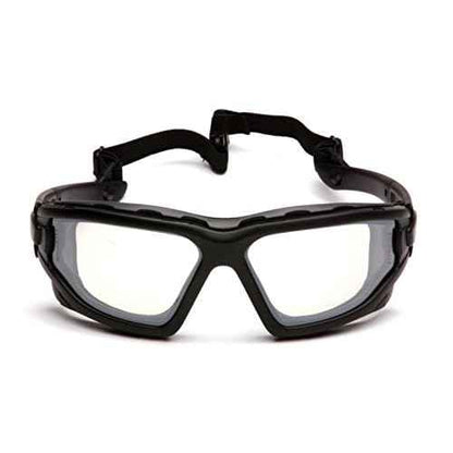 PYRAMEX I-Force Sporty Dual Pane Anti-Fog Goggle, Black Frame/Clear Anti-Fog Lens