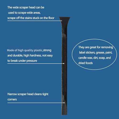 Scraper Small Plastic Scraper Tool, Used in Narrow Spaces and Gaps, Perfect for Removing Oil Stains, Labels, Food, Dirt, Paint, Etc. (6Pcs scrapers)