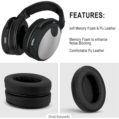 Angled Ear Pads Cushion for Brainwavz HM5, Turtle Beach Force X11, HD280 pro, Monoprice 8323, HifiMan, AKG, Sony, M50X M40X ATH M Series and More Large Headphone Replacement Earpad
