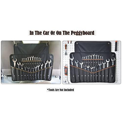 WELKINLAND 22-Pockets Wrench Tool Roll, 0.25-1.25" Wrench-Set Roll Holder Bag, Wrenches sleeve wrap, Wrenches pouch(Tools Are Not Included)