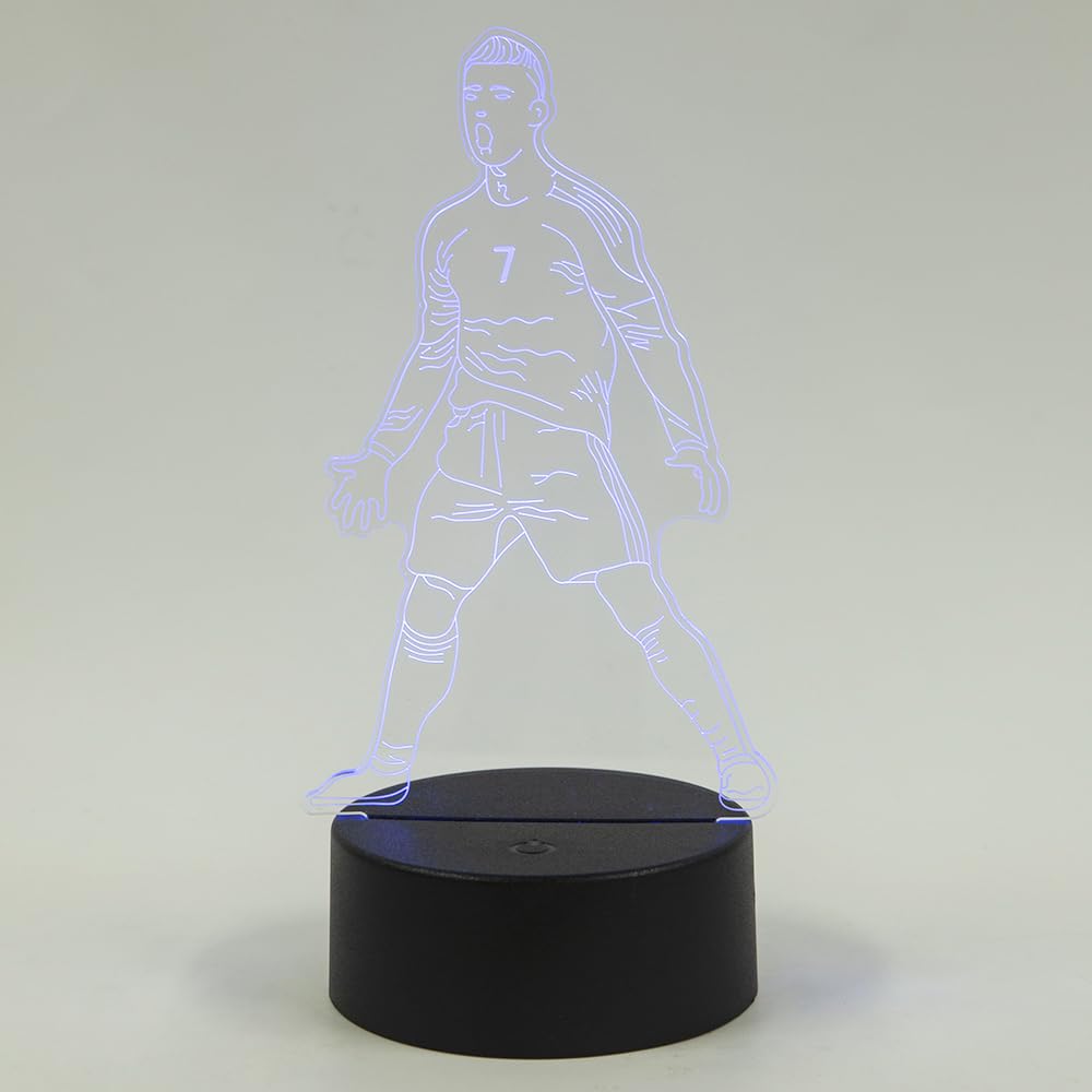 EXIGENT 3D LED Light Brazil Soccer Lamp Acrylic Illusion Night Flashing Cool (SoccerLamp_BRZL)