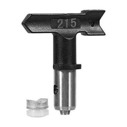 Airless Spray Gun Tip Multi Series Tungsten Steel Reversible Gun Paint Nozzle Tip (Size : 215#) Black+Sliver