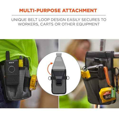 Ergodyne Squids 5568 Tool Pouch, Utility Knife Holster, Scanner Device Holder, Cell Phone Pocket, Belt Loop Attachment