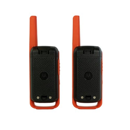 Motorola Solutions, Portable FRS, T210, Talkabout, Two-Way Radios, Rechargeable, 22 Channel, 20 Mile, Black W/Red, 2 Pack