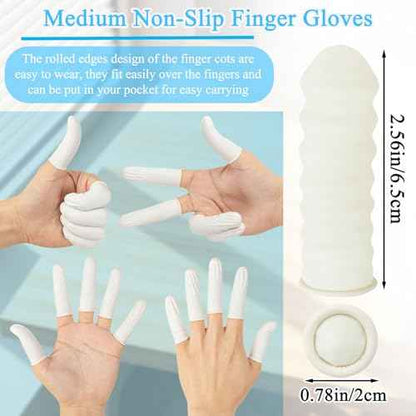 3000Pcs Latex Finger Cots Disposable Finger Glove Protection for Fingertip, Anti-Static Medium Finger Cover Protectors