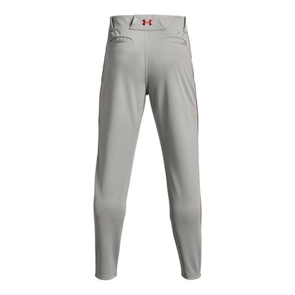 Under Armour Men's Utility Baseball Straight Leg Pant Pipe 22, (083) Baseball Gray/Red/Red, Medium