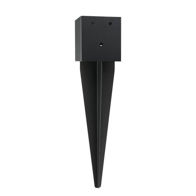 1 Pcs 4"x4" Fence Post Anchor Ground Spike,(Internal 3.6"x3.6"),Metal Post Stake Ground 16" with Black Powder-Coated,Fence Stakes Post Base for Deck,Fence,Porch,Railing,Mailbox.