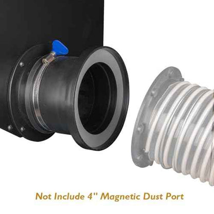 O'SKOOL Magnetic Dust Collection (4" Dust Collection Steel Port W/Built-in Rubber Cuff)