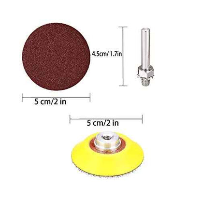 200 Pieces 2 Inch Sanding Discs, 80-3000 Grit Sandpaper with 1/4" Shank Backing Plate and Soft Foam Buffering Pad, for Drill Grinder Tool, Hook and Loop Sand Paper Assortment Pack