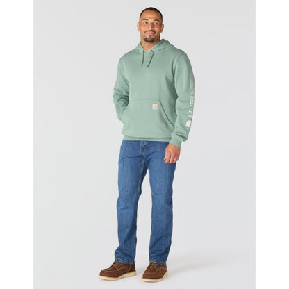 Carhartt Men's Iconic K288 Logo Sweatshirt, Green Slate, Large