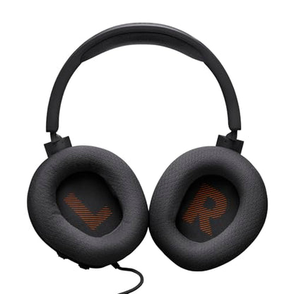 JBL Quantum 100M2 - Wired Over-Ear Gaming Headset with omnidirectional, Detachable mic with Mute Option and Fabric-Covered Memory Foam Ear Cushions, Compatible with All Platforms (Black)