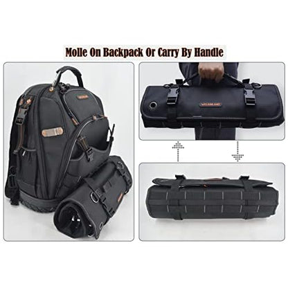 WELKINLAND 22-Pockets Wrench Tool Roll, 0.25-1.25" Wrench-Set Roll Holder Bag, Wrenches sleeve wrap, Wrenches pouch(Tools Are Not Included)