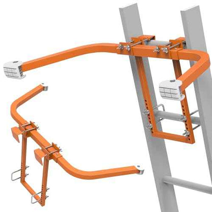 Ladder Stabilizer,Extended Ladder Stabilizer Accessory for Roof Gutter£¦Wall,Ladder Stand-Off 450 lbs Heavy Duty Steel Wing Span/Wall Ladder Standoff with Non-Slip Rubber Bottom Pad
