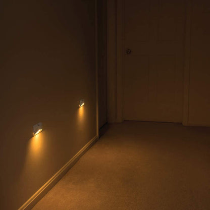 Beams MB710A 15 Lumen Amber LED Sleep Friendly Wireless Battery Powered Motion Sensing Nightlight, 3-Pack, White