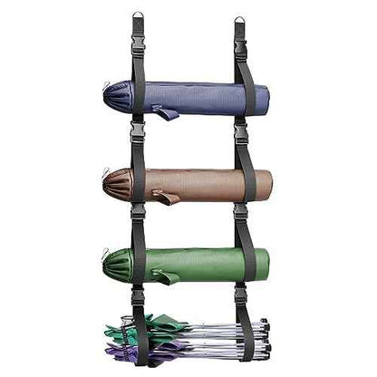 Camping Chair Wall Storage for Garage, Adjustable Garage Wall Storage Straps Wall Mounted with Quick Release Buckles, Hanging Garage Organization System Rack Holds More Beach Chairs, Umbrellas