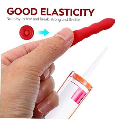 IMIKEYA 20pcs Nozzle Protective Cover Caulk Saving Caps Caulk Tip Covers Sealer Saver ing ing Sleeves Sealing Emulsion Red Glass Protective