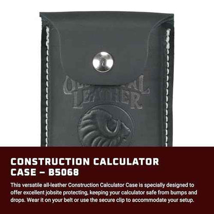 Occidental Leather Construction Calculator Case - Black - Fits Up to 3¡± Belt - Made in USA