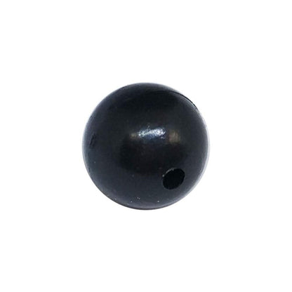 unclesportinfof 200pcs/pack Soft Rubber Black Fishing Beads Round Plastic Rig Beads 8mm Carp Fishing Gear Accessory