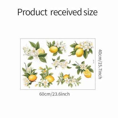 8 Pcs Lemons Wall Stickers, sacinora DIY Lemon Fruit Art Wall Decals Removable Vinyl Peel and Stick for Kitchen Dining Restaurant Bar Furniture Refrigerator Home Decor
